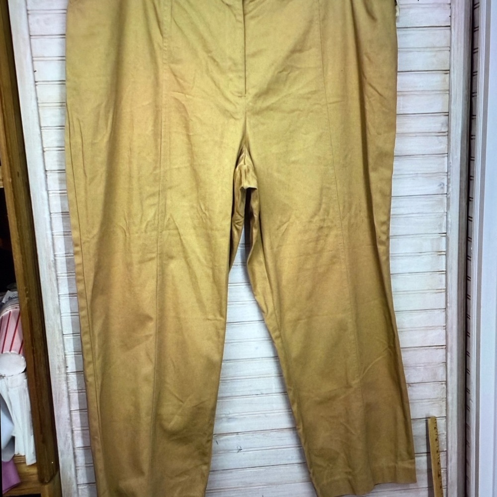 NWT Avenue Plus Size 24 Regular Length Tan City Stretch Chinos Pants